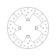 Zadní brzdový kotouč Brembo DUCATI 1199 PANIGALE R 2013 - 