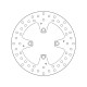 Rear brake disc Brembo DUCATI 1299 PANIGALE S ANNIVERSARIO 2017 - 