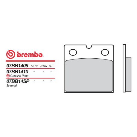 Bremsbeläge hinten Brembo Benelli 650 654 1983 - 1985 typ 04