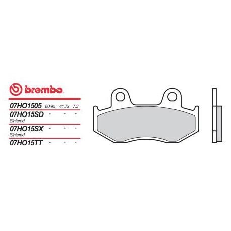Zadní brzdové destičky Brembo Honda 200 ATC R 1985 -  směs 05