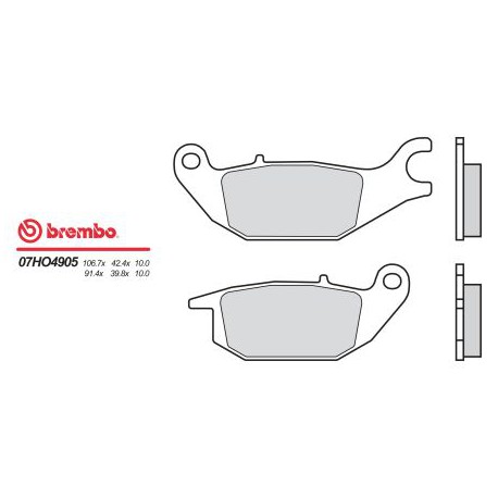 Zadní brzdové destičky Brembo Yamaha 150 YZF R15 2014 -  směs 05