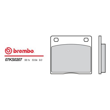 Zadní brzdové destičky Brembo Suzuki 1000 GS S, HC, EC, EN 1978 -  směs 07