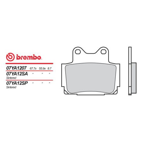 Zadní brzdové destičky Brembo Yamaha 350 RD F 1985 - 1985 směs 07