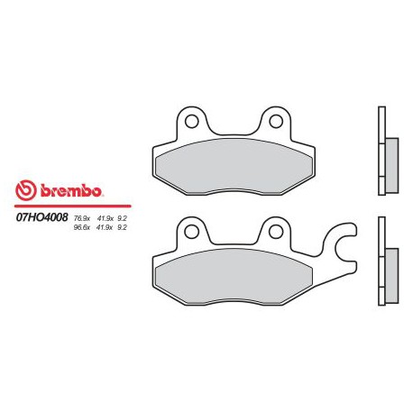 Zadní brzdové destičky Brembo Italjet 125 TORPEDO 2008 -  směs 08