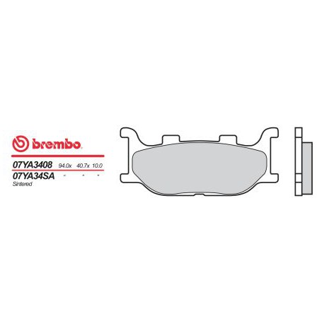 Zadní brzdové destičky Brembo MZ 1000 MUZ S 2001 - 2002 směs 08
