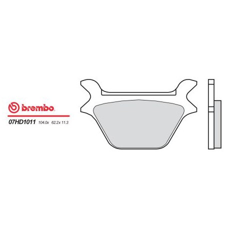 Bremsbeläge hinten Brembo Harley-Davidson 883 XLH 883 SPORTSTER 1990 - 1999 typ 11