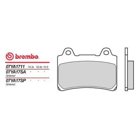Zadní brzdové destičky Brembo Yamaha 1600 WILD STAR 1999 -  směs 11