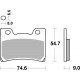 Přední brzdové destičky SBS Yamaha FZR 1000 EX UP 1992 - 1993 směs HS