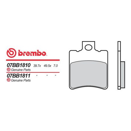 Rear brake pads Brembo Bimota 1000 SB8 K GOBERT 2004 -  type 34