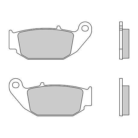 Rear brake pads Brembo Honda 250 CRF L ABS 2017 - 2018 type CC