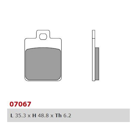 Zadní brzdové destičky Brembo SYM 200 SYMPHONY ST 2018 -  směs CC