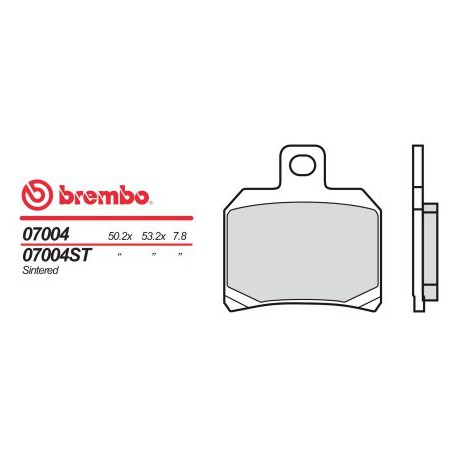 Rear brake pads Brembo Benelli 1130 TNT R 2017 -  type OEM