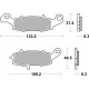 Přední brzdové destičky SBS Suzuki GSR 750 Right 2011 - 2014 směs HS