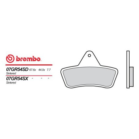 Zadní brzdové destičky Brembo Laverda 500 QUASAR 4X4 C 2004 -  směs SD