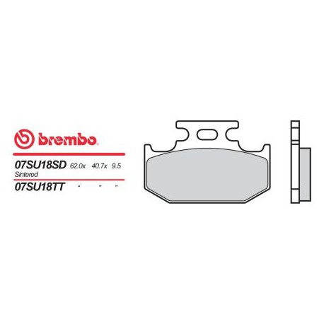 Zadní brzdové destičky Brembo Suzuki 650 DR SE T-W 1996 - 1998 směs SD