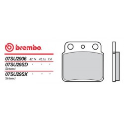 Rear brake pads Brembo Hyosung 450 TE 2007 -  type SD