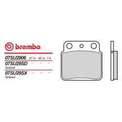 Zadní brzdové destičky Brembo Suzuki 400 LT-Z QUAD SPORT 2002 -  směs SD