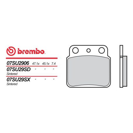 Zadní brzdové destičky Brembo Suzuki 400 LT-Z QUAD SPORT 2002 -  směs SD
