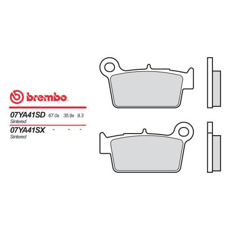 Zadní brzdové destičky Brembo Yamaha 450 YZ F 2016 -  směs SD