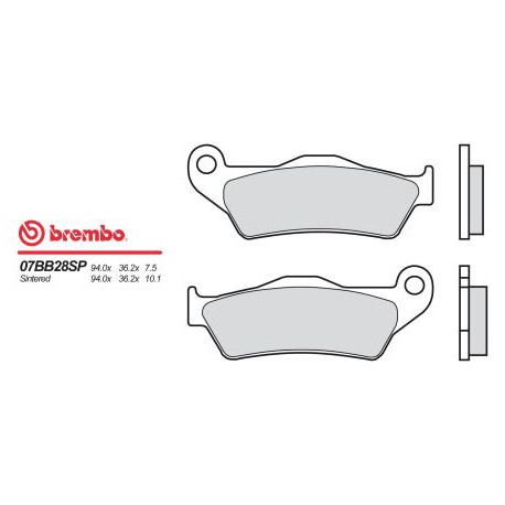 Zadní brzdové destičky Brembo BMW 1150 R 1150 R 2001 - 2006 směs SP