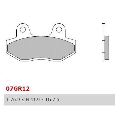 Zadní brzdové destičky Brembo Hyosung 250 GT R 2007 -  směs SP
