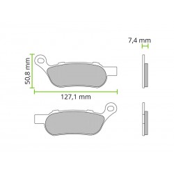 Zadní brzdové destičky Brembo Harley-Davidson 1802 CVO BREAKOUT 2013 -  směs SP