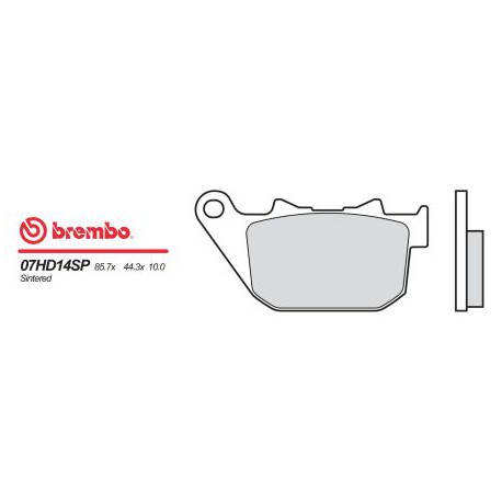 Zadní brzdové destičky Brembo Harley-Davidson 1200 XR 2008 -  směs SP