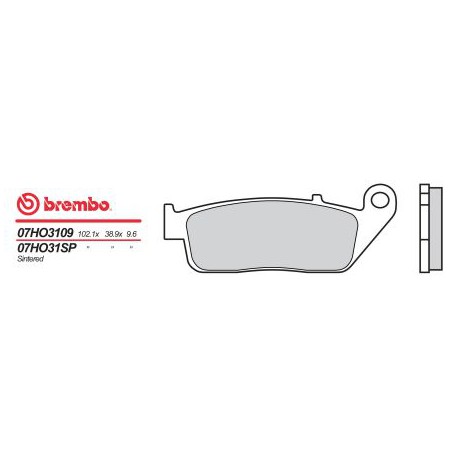 Rear brake pads Brembo Victory 1634 KINGPIN ALL MODELS 2008 -  type SP