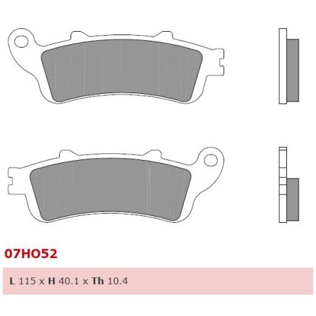 Zadní brzdové destičky Brembo Honda 1800 GL GOLDWING 2001 - 2012 směs SP