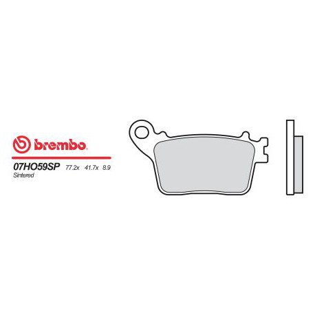 Zadní brzdové destičky Brembo Suzuki 1000 GSX RR 2017 -  směs SP
