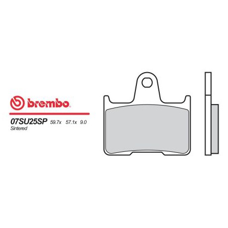 Zadní brzdové destičky Brembo Suzuki 600 GSX-R 2004 - 2005 směs SP