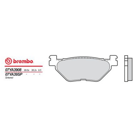 Rear brake pads Brembo Yamaha 950 XV 950 SPEED BLOCK RACER 2016 -  type SP