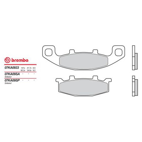 Zadní brzdové destičky Brembo Kawasaki 900 GPZ R 1990 - 1999 směs SP