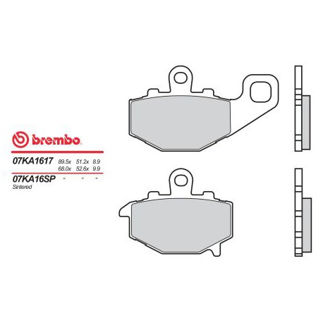 Zadní brzdové destičky Brembo Kawasaki 900 ZX 9R 1994 - 1995 směs SP
