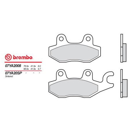 Zadní brzdové destičky Brembo MZ 125 SM 2002 -  směs SP