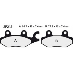Front brake pads Nissin Triumph 750 Trident Right 1991 -  type ST