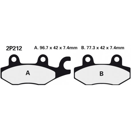 Front brake pads Nissin Triumph 900 Trident Right 1991 -  type ST