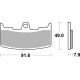 Predné brzdové doštičky / obloženie SBS Buell XB12R 1200 Firebolt 2004 - 2008 směs HS