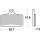 Přední brzdové destičky SBS Aprilia RS 125 GP 2017 - 2019 směs HS