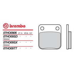 Zadní brzdové destičky Brembo Yamaha 350 YFM XW, XA-M WARRIOR 1989 -  směs SX