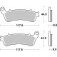 Přední brzdové destičky SBS Suzuki C 1800 R Intruder 2008 - 2011 směs HS