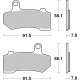 Vorne bremsbeläge SBS Harley-Davidson VRSCD 1130 Night Rod 2006 - 2008 směs HS