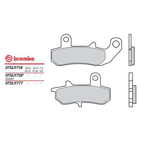 Zadní brzdové destičky Brembo Suzuki 800 DR BIG 1990 - 1990 směs TT