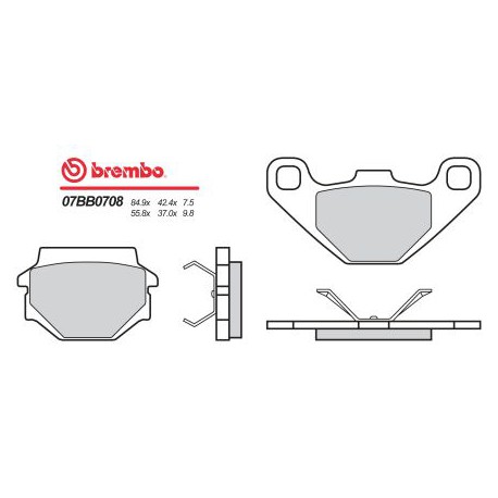 Rear brake pads Brembo Aprilia 600 TUAREG WIND 1990 -  type TT