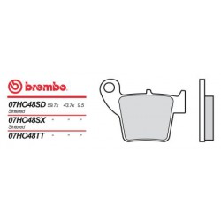 Zadní brzdové destičky Brembo Honda 450 CRF, E 2002 -  směs TT