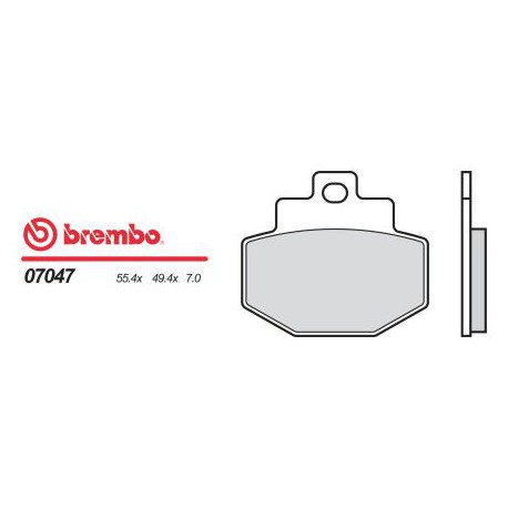 Zadní brzdové destičky Brembo Piaggio 300 VESPA SEI GIORNI 2018 -  směs XS