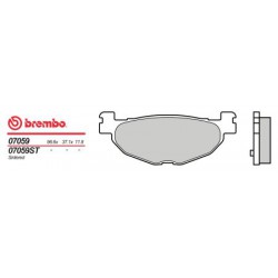 Zadní brzdové destičky Brembo Yamaha 500 T MAX 2004 - 2007 směs XS