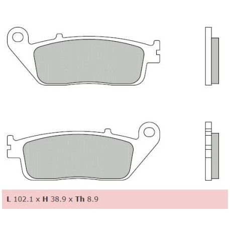 Rear brake pads Brembo Kymco 700 XCITING R 2009 -  type XS