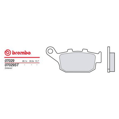 Bremsbeläge hinten Brembo Honda 150 PANTHEON FES 2003 -  typ XS