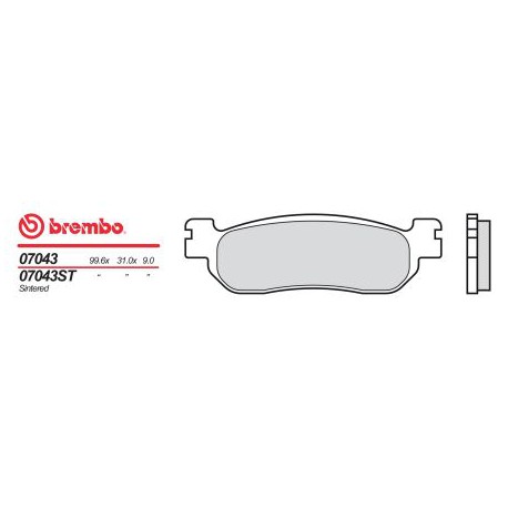 Zadní brzdové destičky Brembo Yamaha 250 X-CITY 2008 -  směs XS